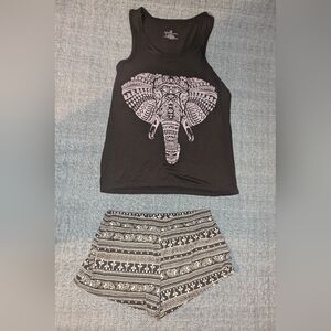 Tank top with shorts sleep outfit - size S